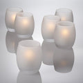 Frosted Hurricane Candle Holders