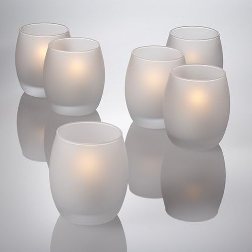 Frosted Hurricane Candle Holders