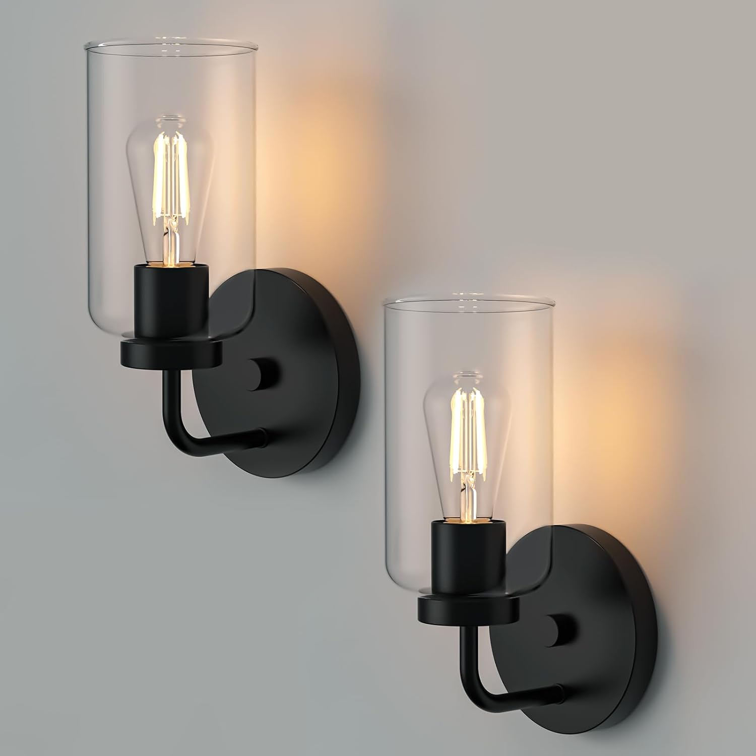 Black Glass Wall Sconces