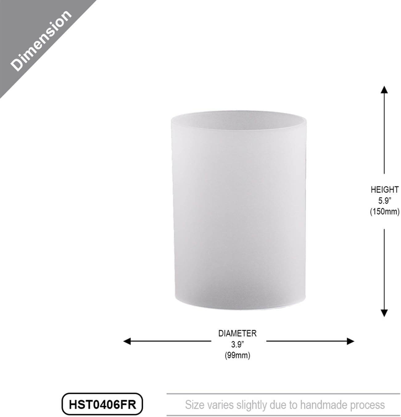 Open-End Frosted Glass Candle Sleeves