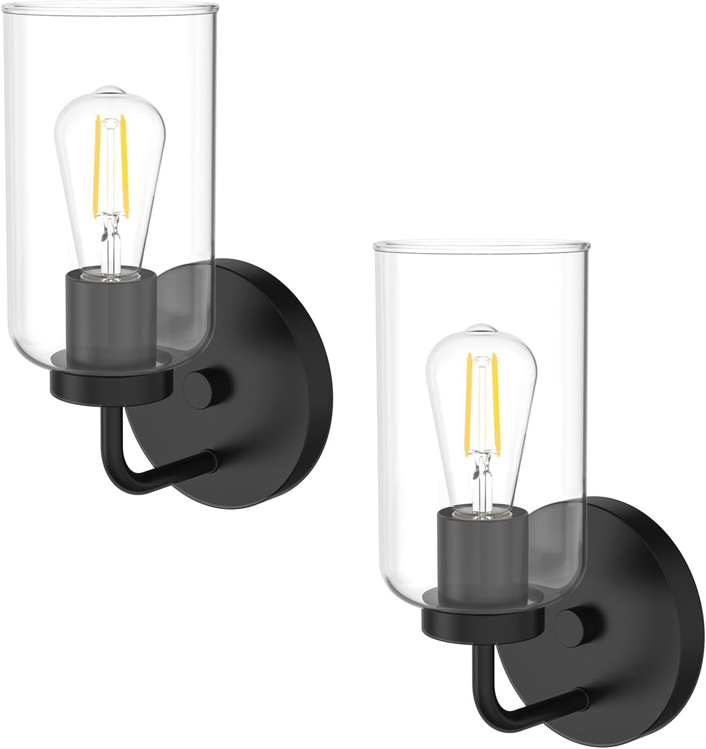 Black Glass Wall Sconces