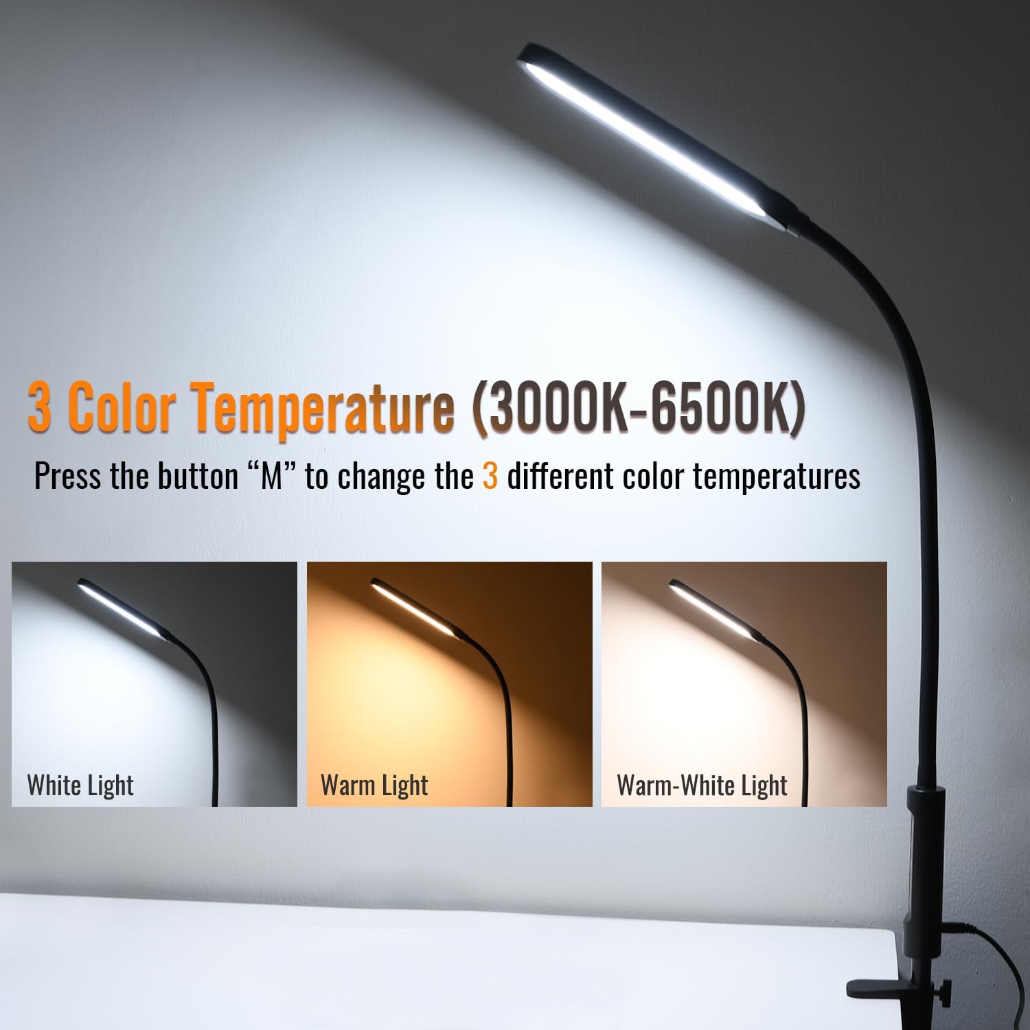 18W High CRI Remote Control Clamp Task Lamp