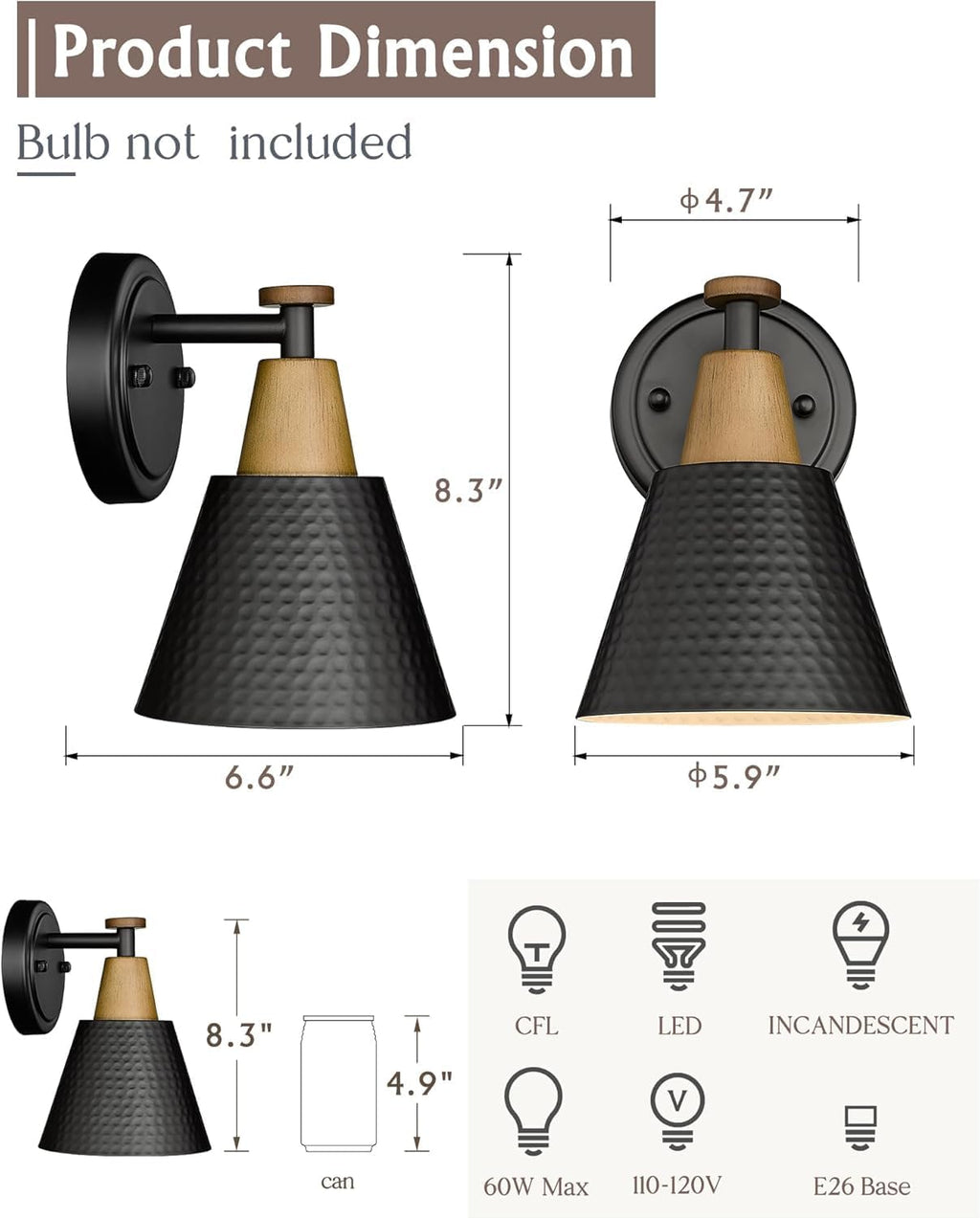 Black Metal Wall Sconces