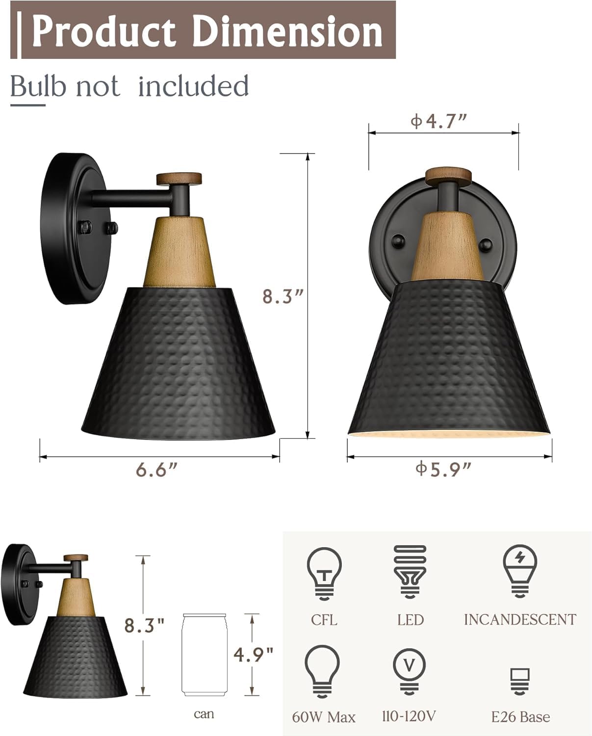 Black Metal Wall Sconces