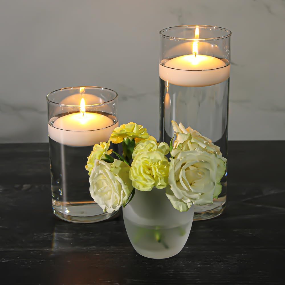 Frosted Hurricane Candle Holders
