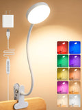 10-Color Dimmable Clip On Reading Lamp