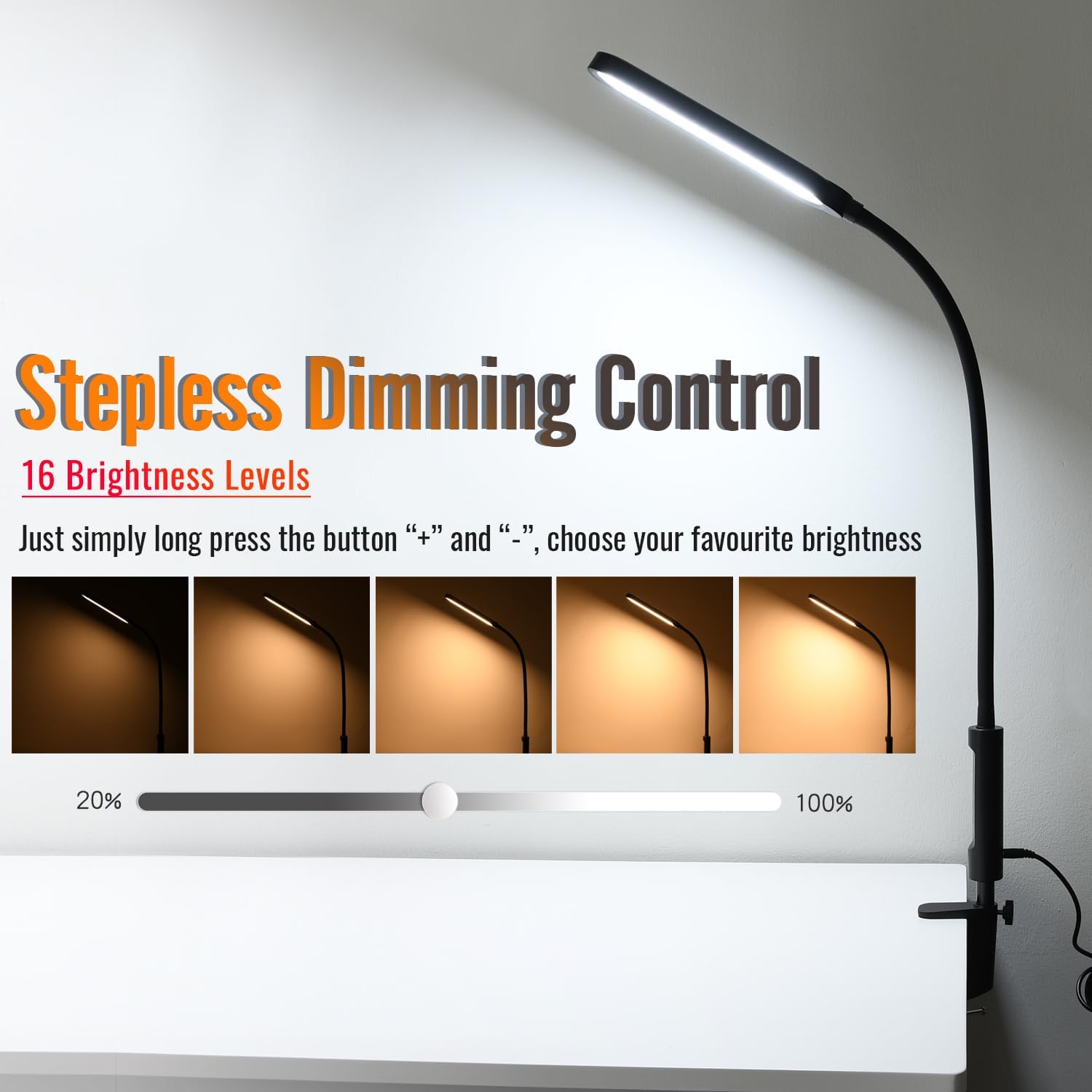 18W High CRI Remote Control Clamp Task Lamp
