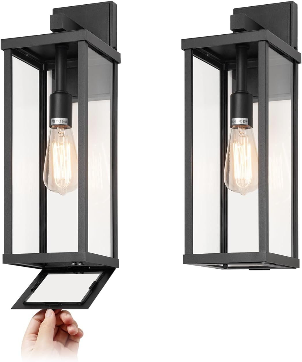 Black Outdoor Wall Sconce