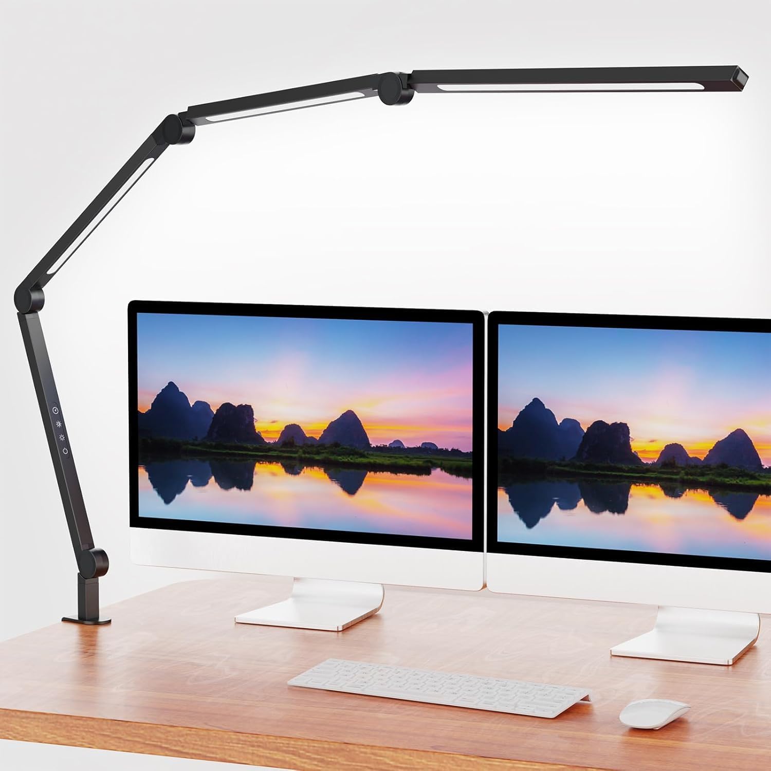 Adjustable Swing Arm Clamp LED Desk Lamp