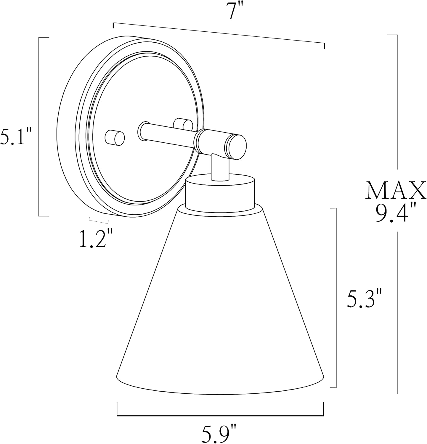 Black Gold Modern Wall Sconce