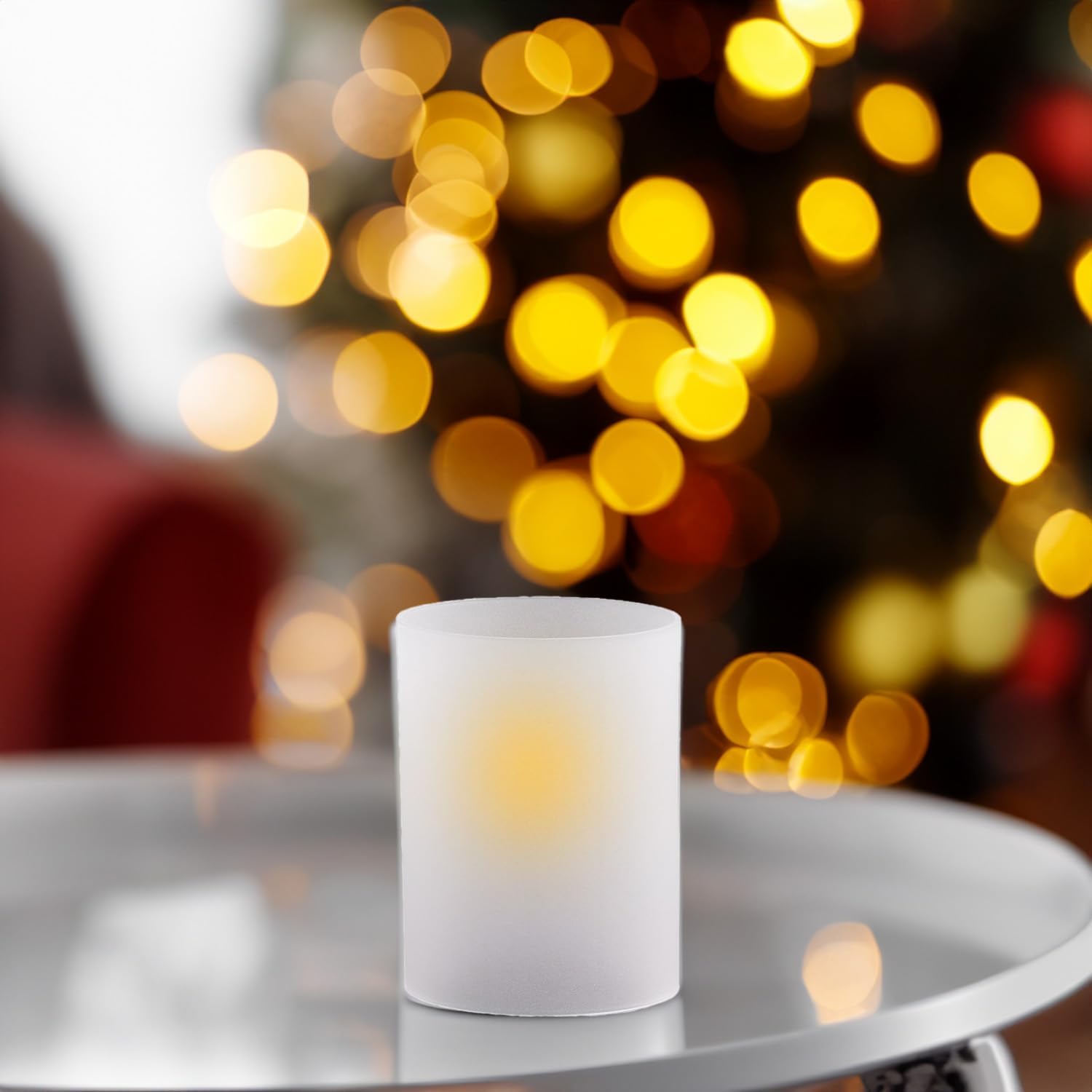 Open-End Frosted Glass Candle Sleeves