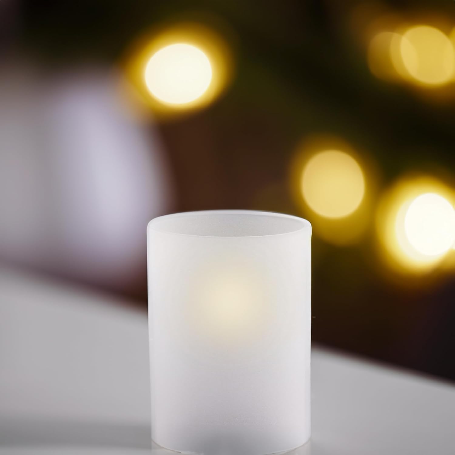 Open-End Frosted Glass Candle Sleeves