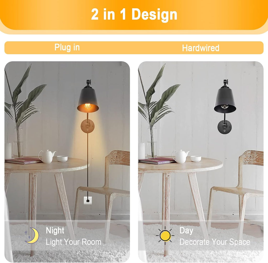Black Swing Arm Wall Lamps