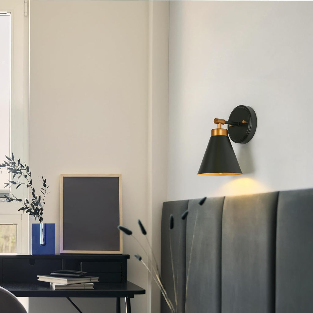 Black Gold Modern Wall Sconce