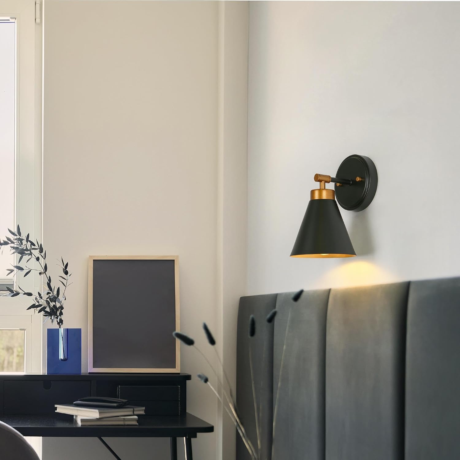 Black Gold Modern Wall Sconce