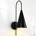 Modern Black Conical Wall Sconce