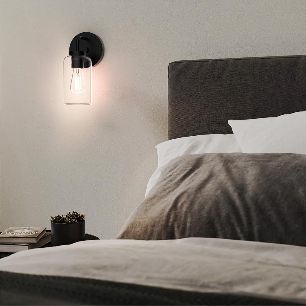 Black Glass Wall Sconces