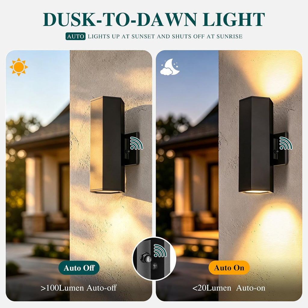 Black LED Outdoor Wall Sconces