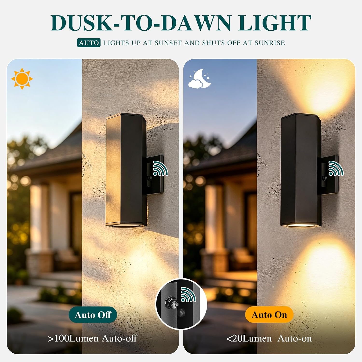 Black LED Outdoor Wall Sconces