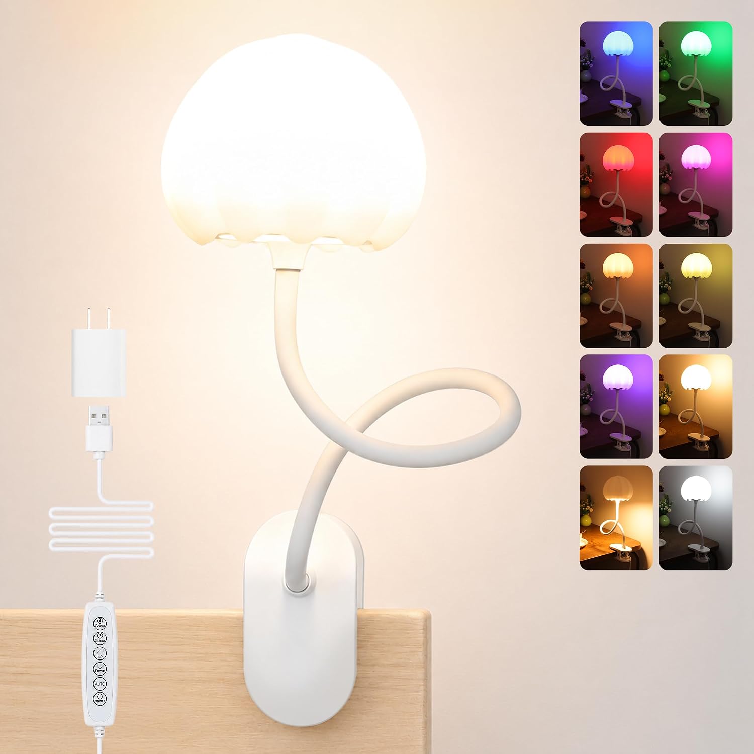 Flower Clip On Reading Lamp