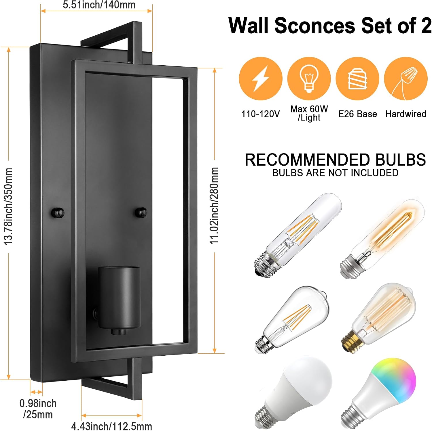 Black Industrial Wall Sconces