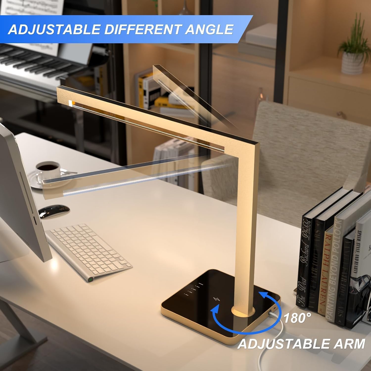 LED Desk Lamp With Type-C Charging Station