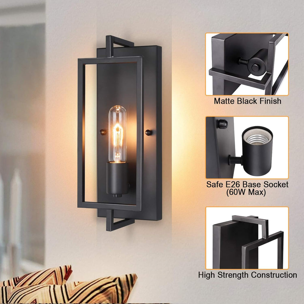 Black Industrial Wall Sconces