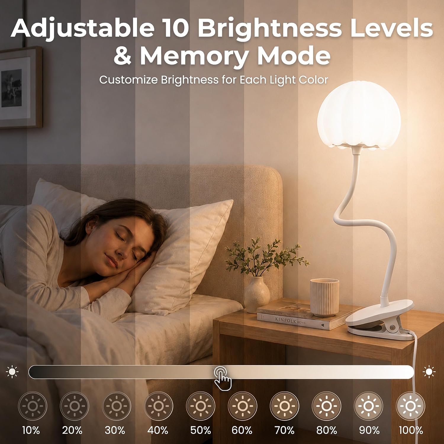 Flower Clip On Reading Lamp
