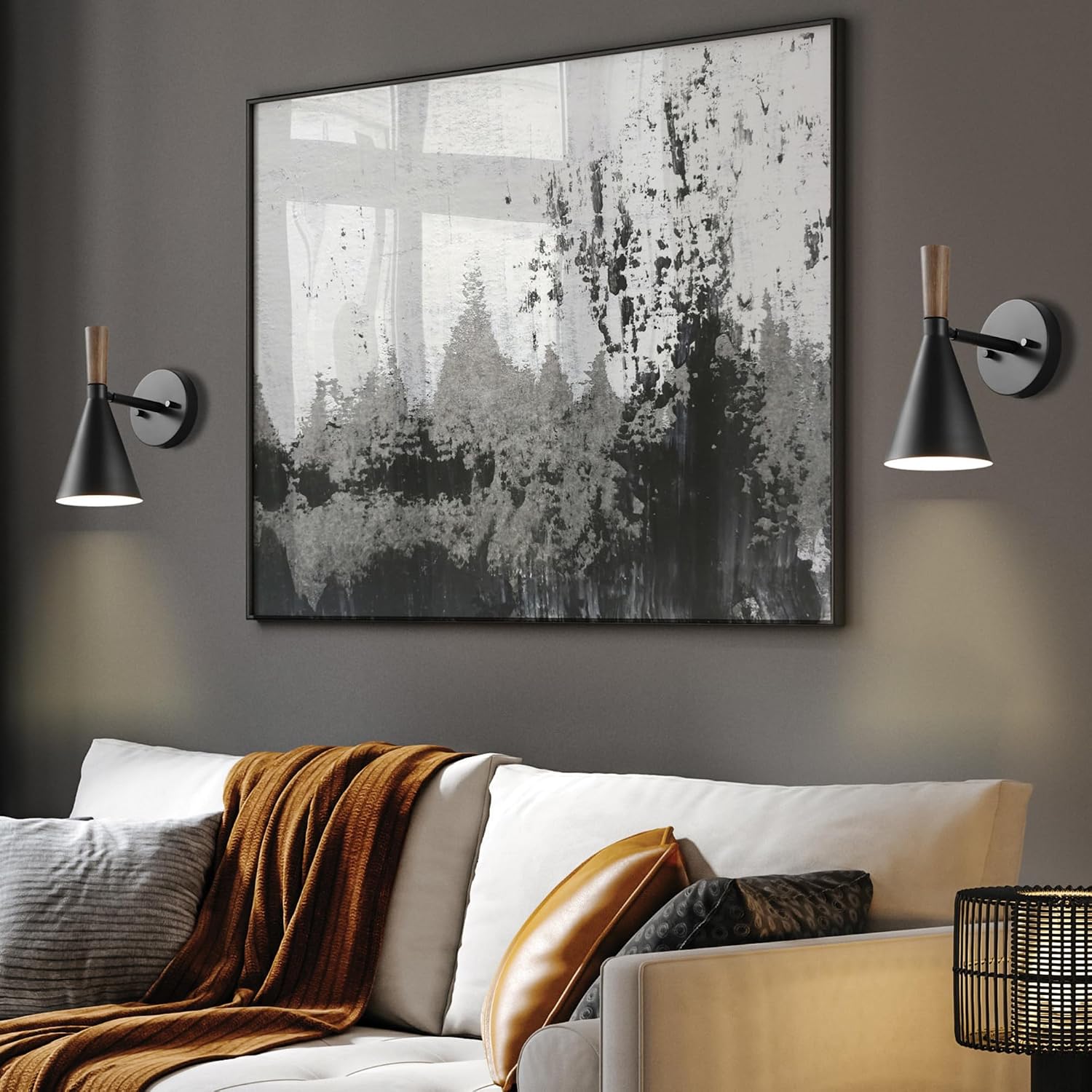 Electric Matte Black Wall Sconce