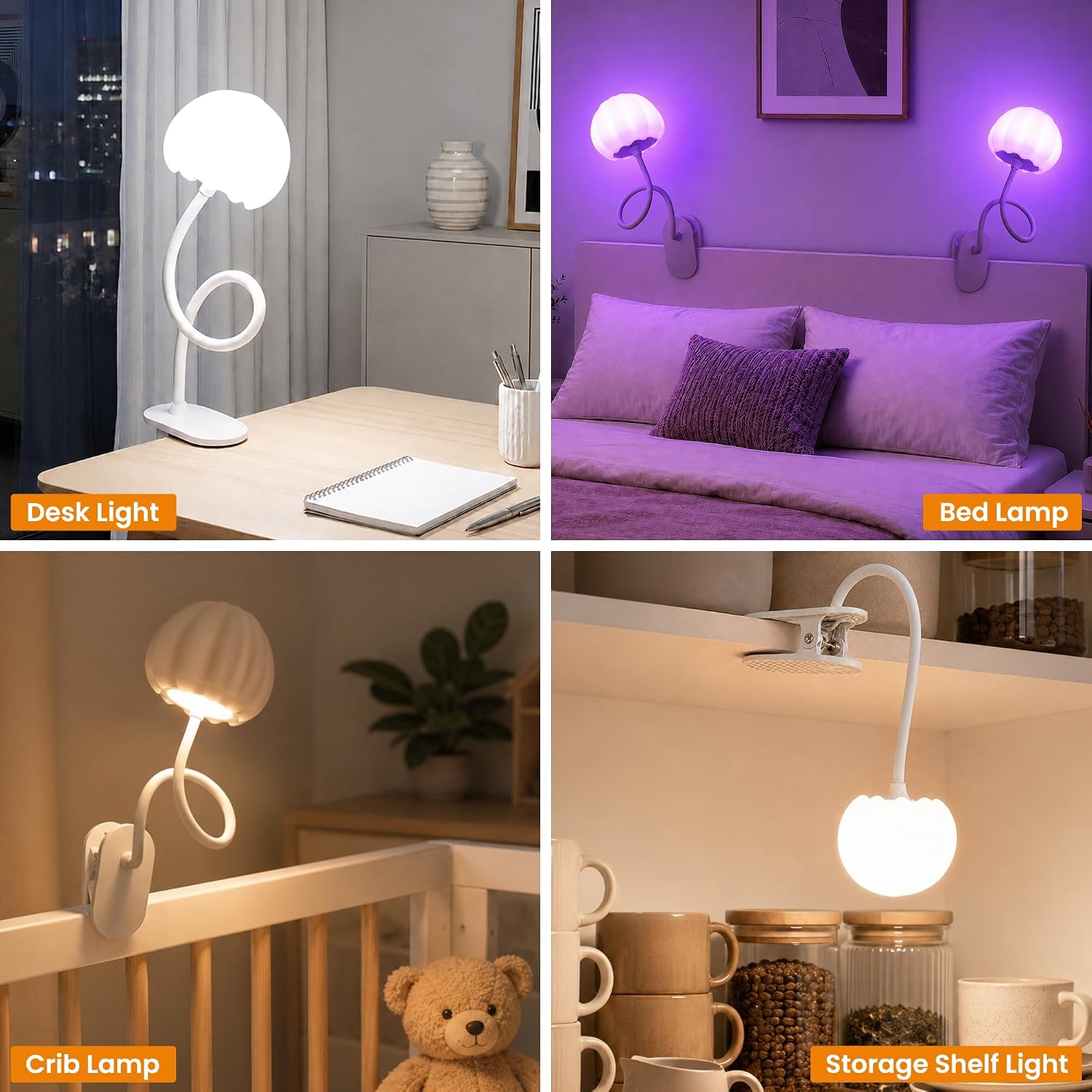 Flower Clip On Reading Lamp