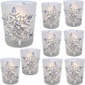 Frosted Glass LED Candle Holders